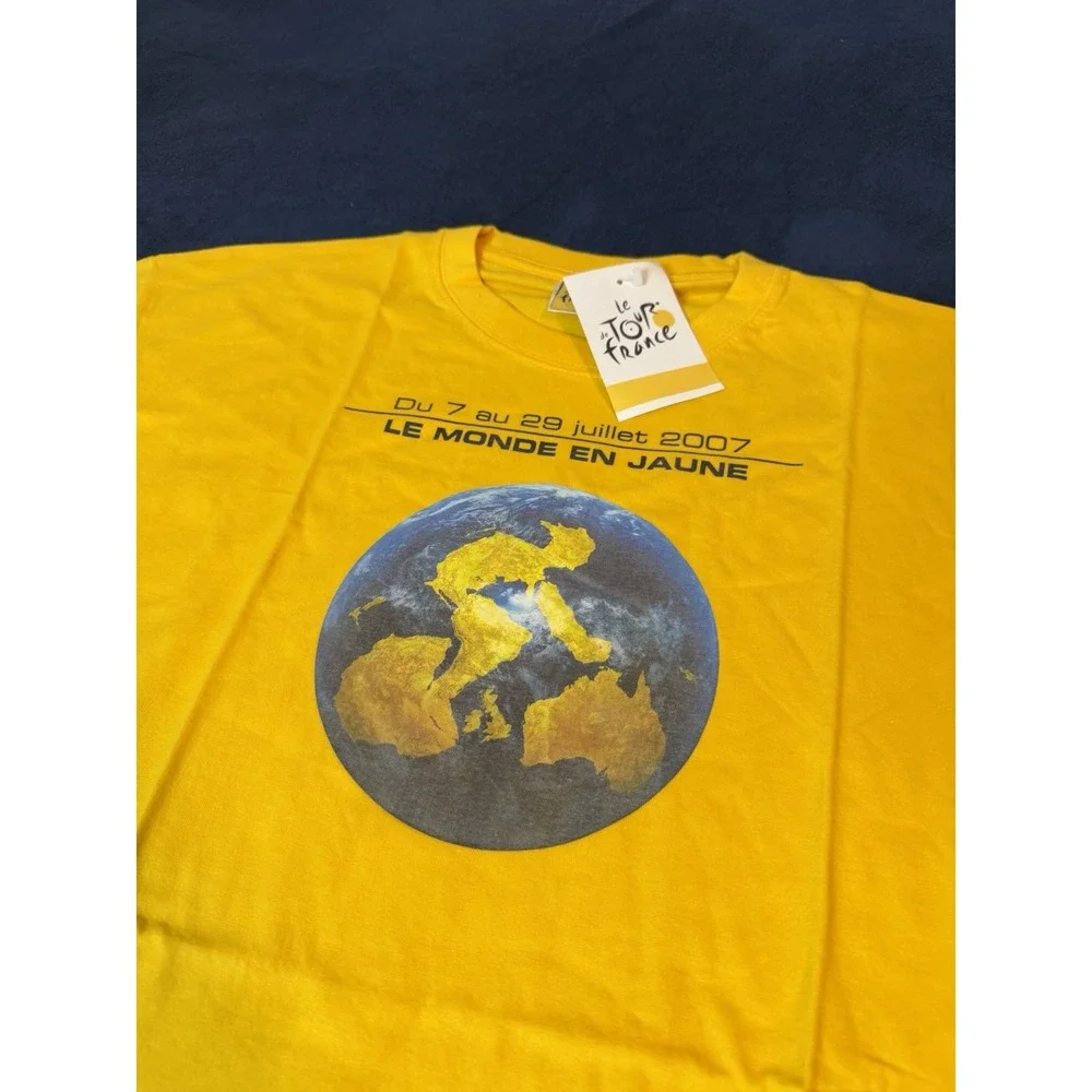 Le Tour De France 2007 Official T-Shirt Mens XL Yellow Vtg Merchandise NWT